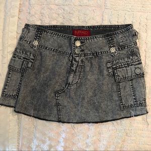 Buffalo grey wash denim skirt